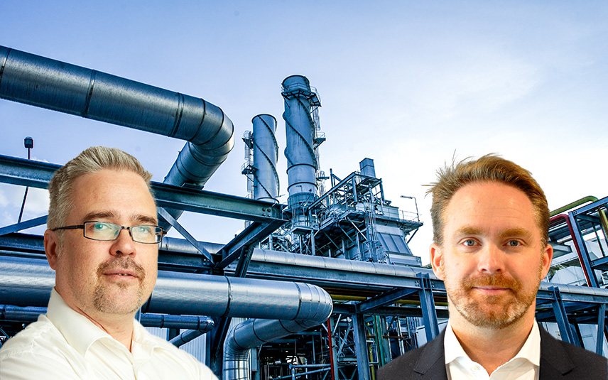 Christer Wallin, processledare på SSG, och Anders Wetterberg, ingenjör på Rörkraft