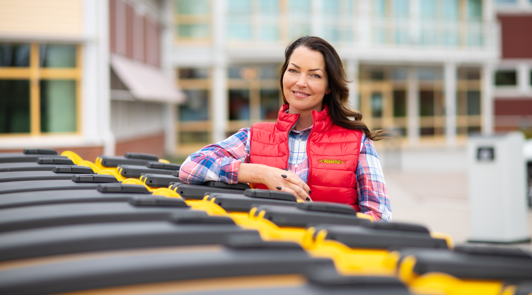 Jennie Svahn syns i bilden från Väderstad. 